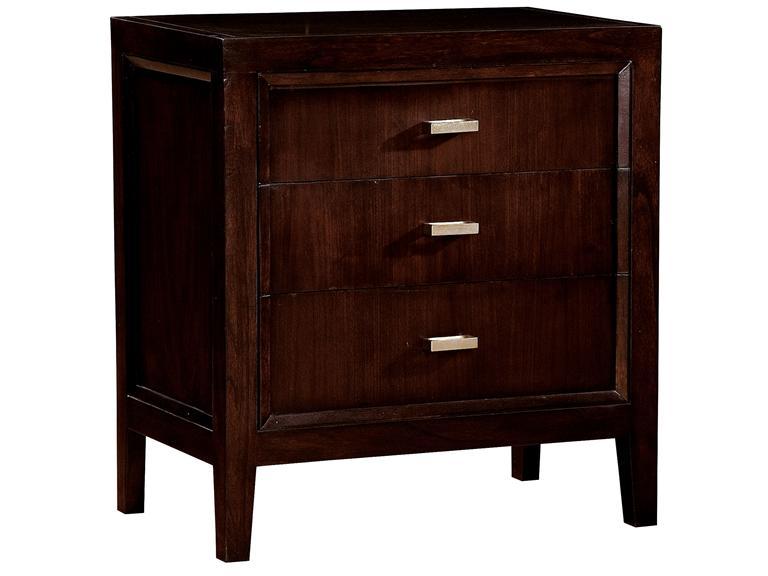 Howard Miller 950107CH Chocolate- Three Drawer Night Stand - фото 1