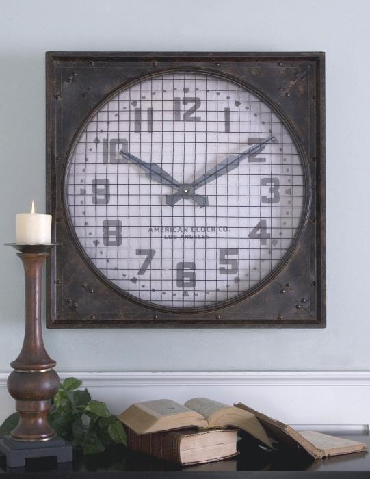 Uttermost 06083 Warehouse Clock w/ Grill - фото 1