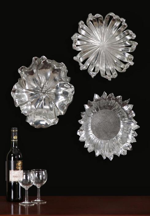 Uttermost 08503 Silver Flowers, S/3 - фото 1