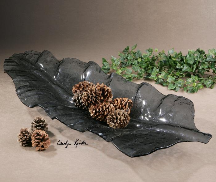 Uttermost 19862 Smoked Leaf, Tray - фото 1