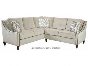 Howard Miller 1204-63 Drea Sectional, Left Arm Facing Loveseat