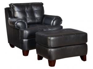 Howard Miller 1210-00LBK Francis Leather Ottoman