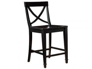 Howard Miller 942108MN - Midnight Black X-Back Counter Stool