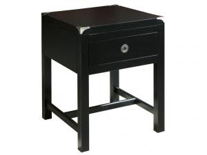 Howard Miller 943104BC - Black Crystal Campaign End Table