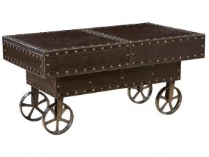 Howard Miller 953049CH Chocolate- Riveted Cocktail Table